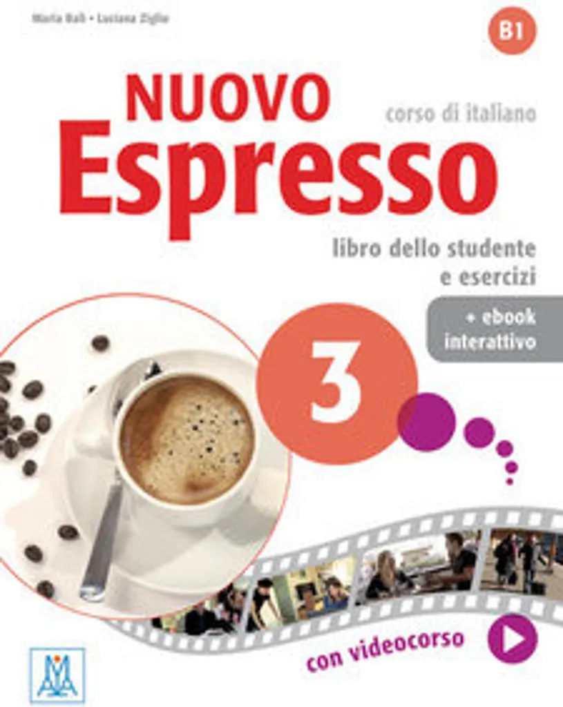 Livre d'italien B1 Nuovo Espresso 3 pour cours de langue et auto-étude
