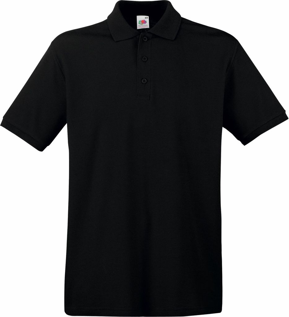 Piqué Polo | Fruit of the Loom (FOL63218), Farbe:black, Größe:XXL