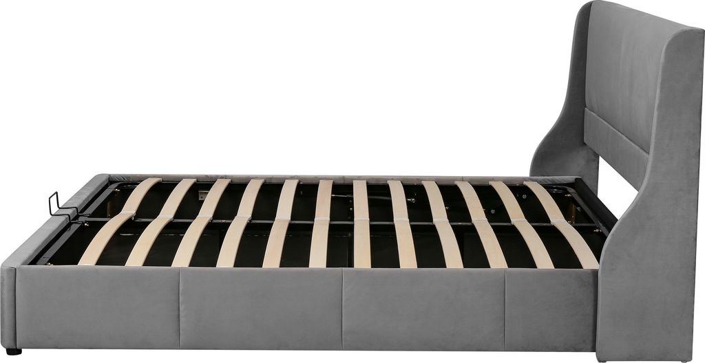 Merax Hydraulická posteľ Boxspring 180x200 cm Čalúnená Obrázok produktu 10