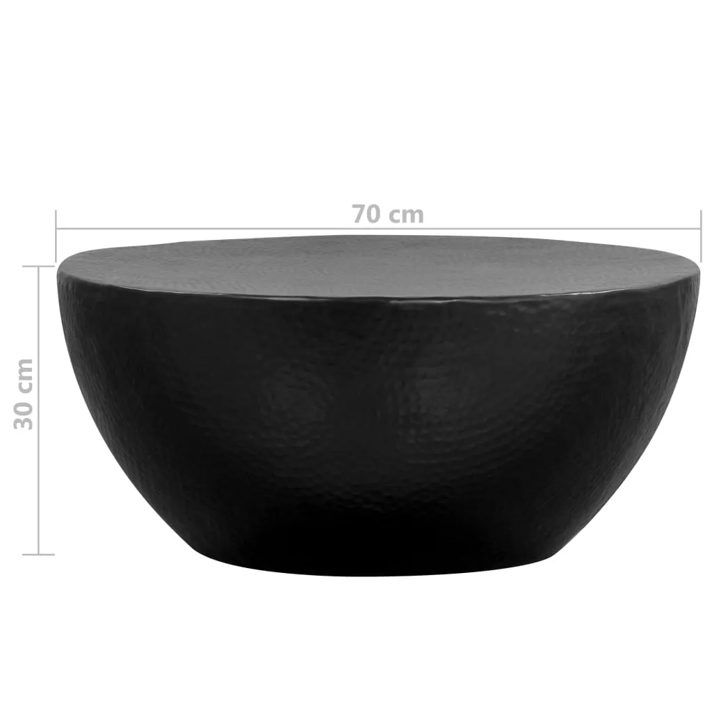 Table d'appoint de salon noire 70 cm pour décoration moderne et épurée - 8