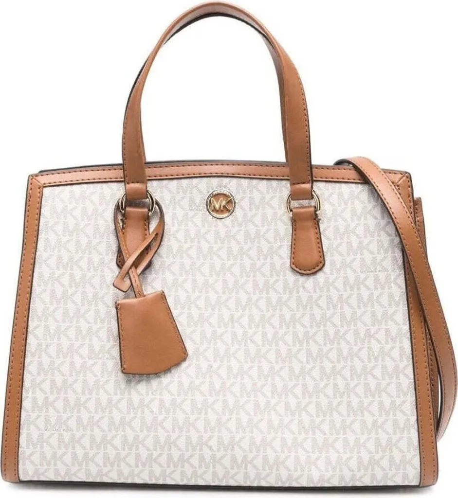Sac Michael Kors Beige en toile enduite logotée avec détails dorés