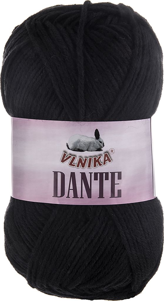 100g Strickgarn Dante Uni und Color Häkelgarn Handstrickgarn Winterwolle uni schwarz