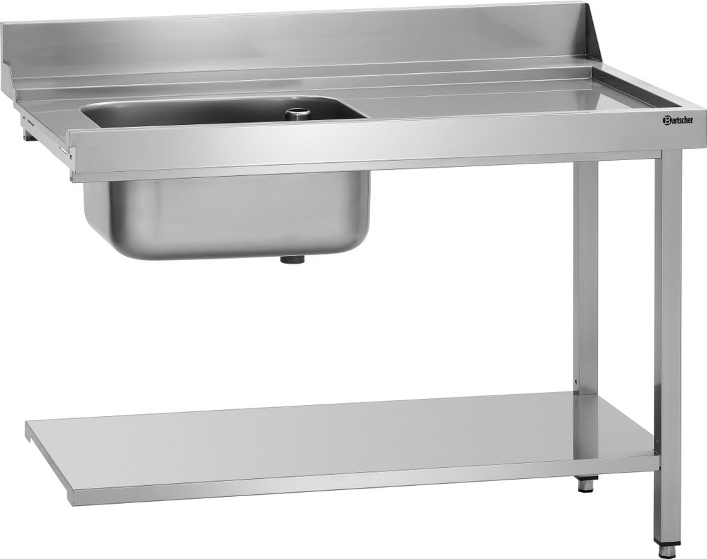 Bartscher Vorabräumung DS-R1B mit Spüle links, 1,2 m breit, für DS Durchschubspülmaschinen