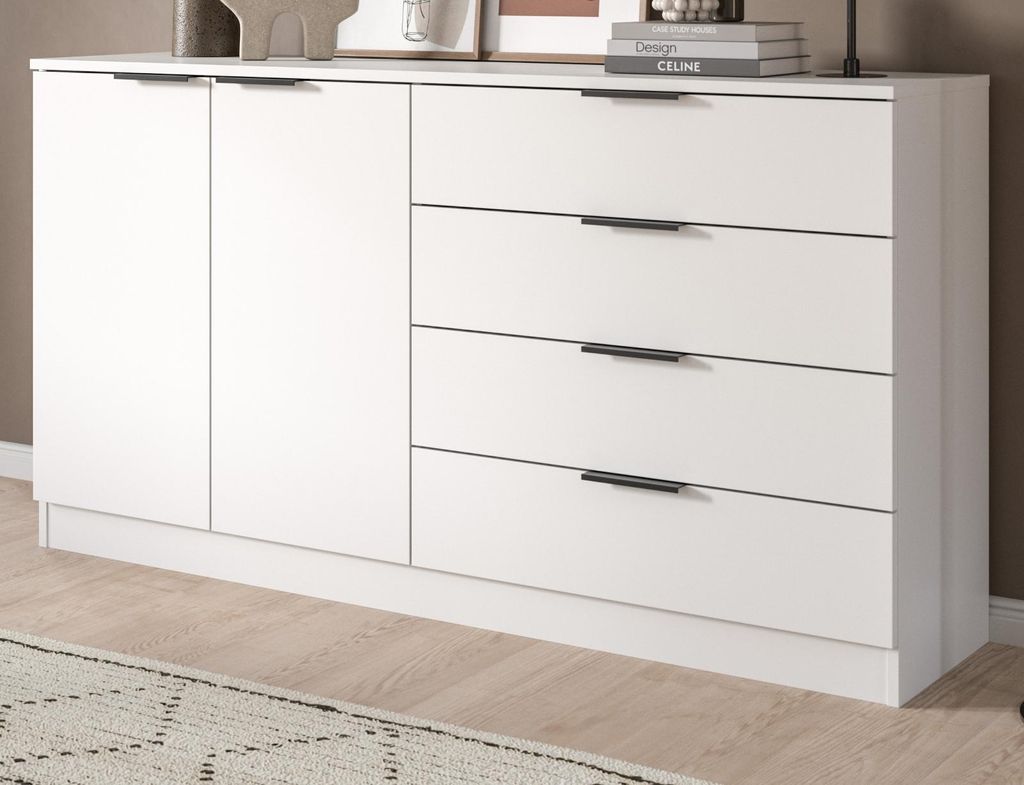 Sideboard "Swan" in weiß Kommode 148 x 80 cm Produktbild 