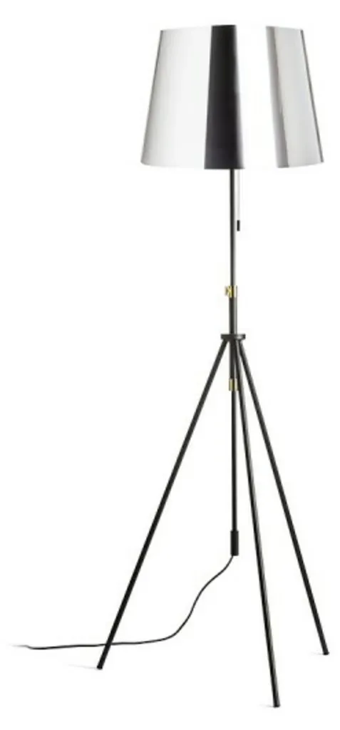 Lampadaire LUTON ILUSION Chrome et Noir LED E27 15W Design Métal