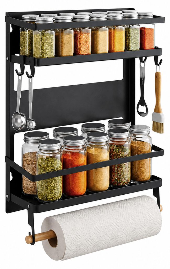 Relaxdays, étagère à épices, 2 niveaux, organisateur Image du produit 