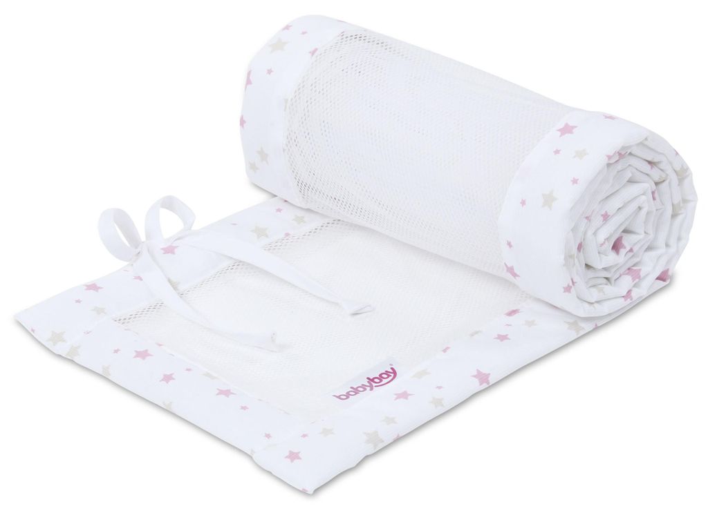 babybay Nestchen Mesh-Piqué passend für Modell Boxspring XXL, weiß Sternemix sand/beere