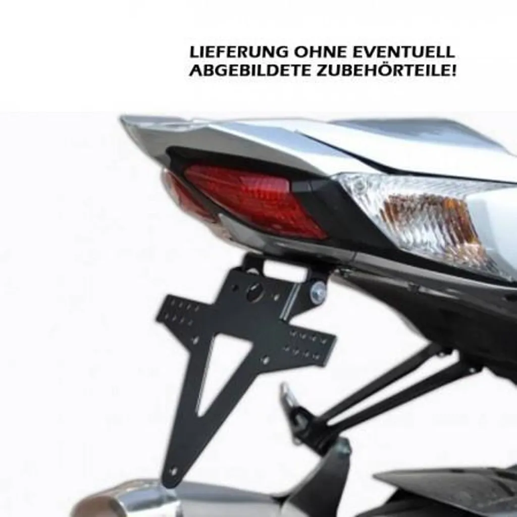 Support de plaque GSXR 1000 09-16 en aluminium noir - Montage facile