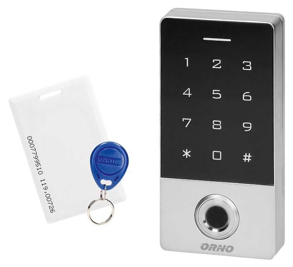 Serratura ORNO touch code con lettore di carte e impronte Immagine del prodotto 