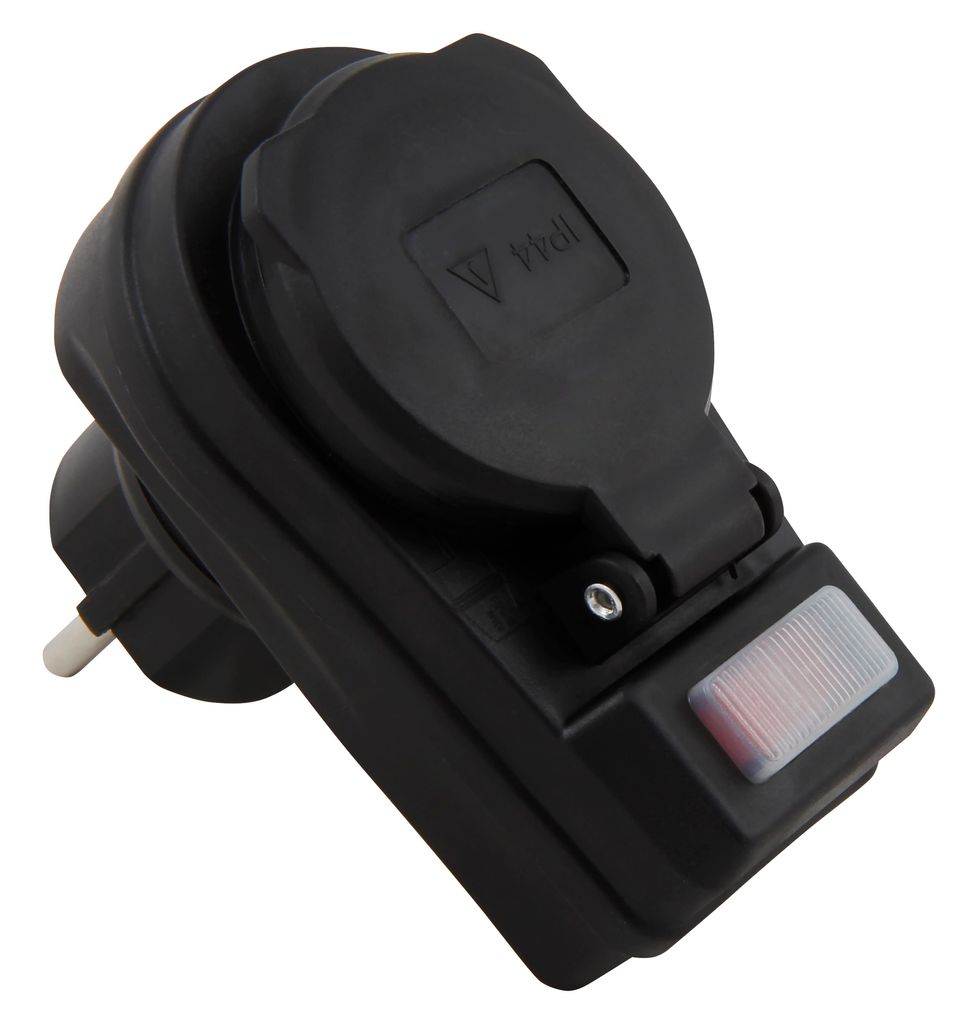Adapter gniazda McPower z przełącznikiem, 230V/3,680W, IP44 Zdjęcie produktu 