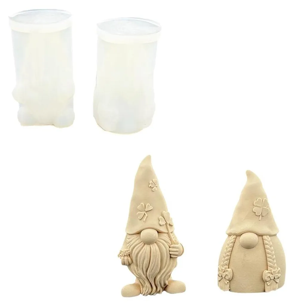Set de moules DIY pour loisirs créatifs figurines nains en résine