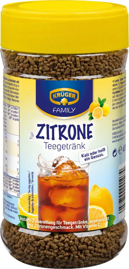 Krüger Family Zitrone Teegetränk | löslicher Tee| 400g Dose Produktbild 