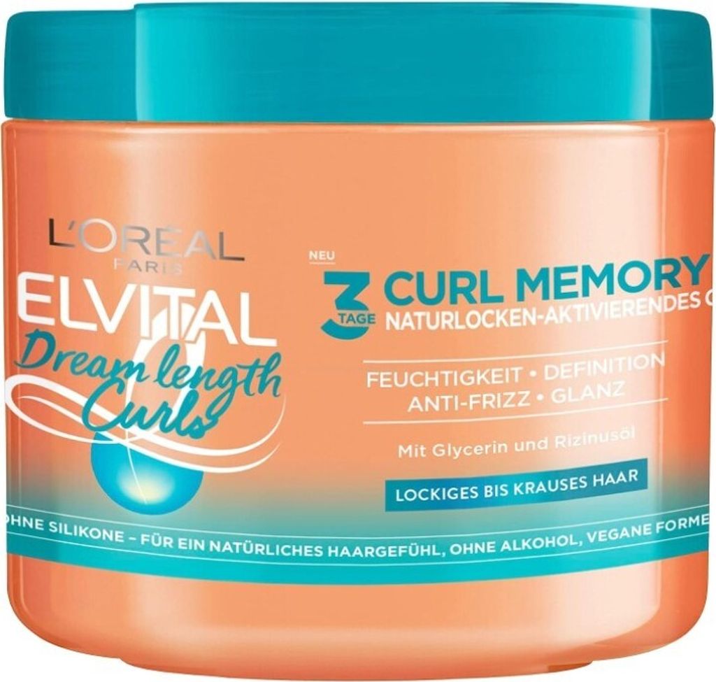 L'Oréal, Paris Elvital Dream Length Curl Memory, Maske, Produktbild 