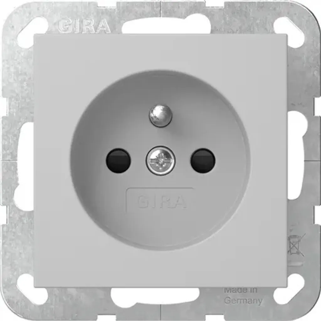 Prise Gira 4485015 Gris mat Système 55 avec protection surtension SP