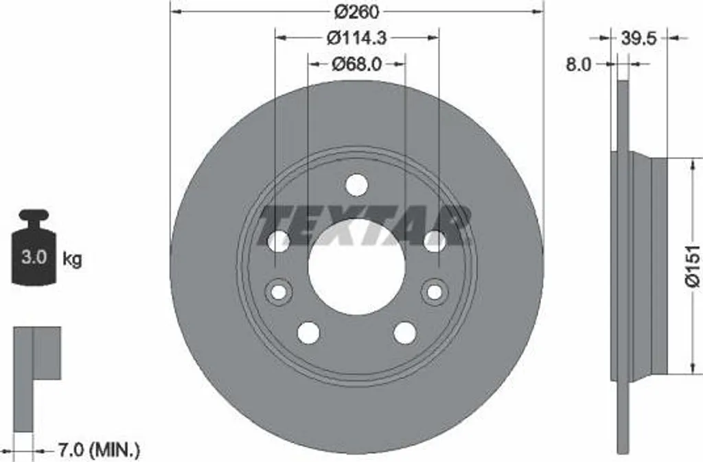 Disque de frein de remplacement pour entretien courant de citadine Zoe