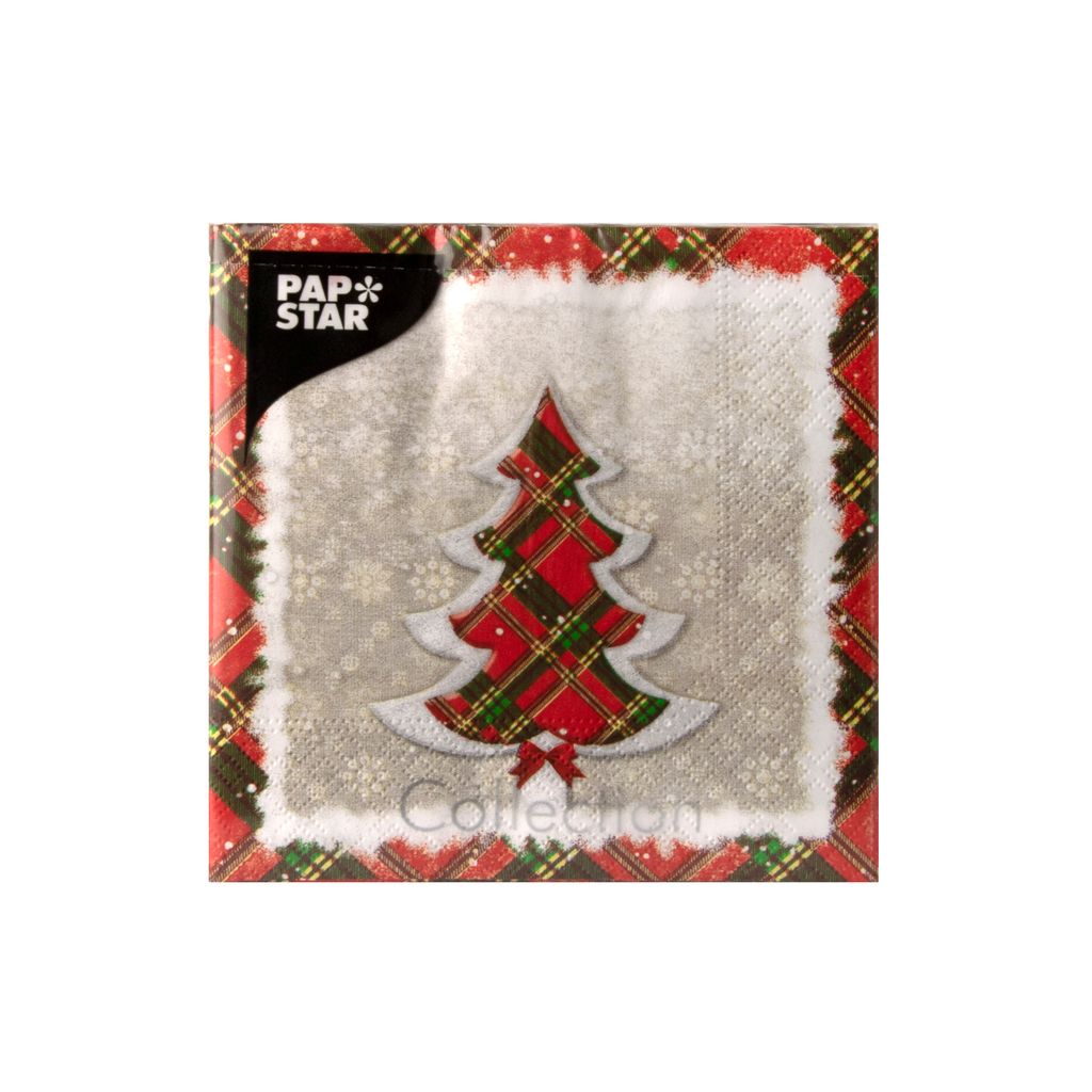PAPSTAR Weihnachtsservietten ´Just Stars´ – Champagner, 40x40 Cm, 3-lagig, FSC
