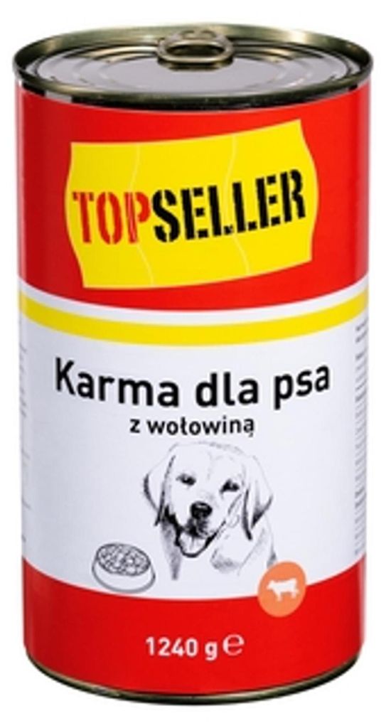 TOPSELLER Karma dla psa z wołowiną 1240g Zdjęcie produktu 