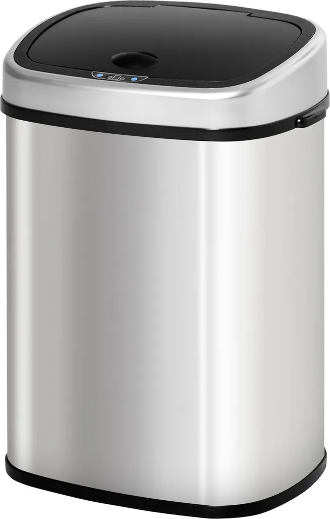 Homcom Poubelle Automatique 48L Infrarouge en Acier Chromé - 64 cm