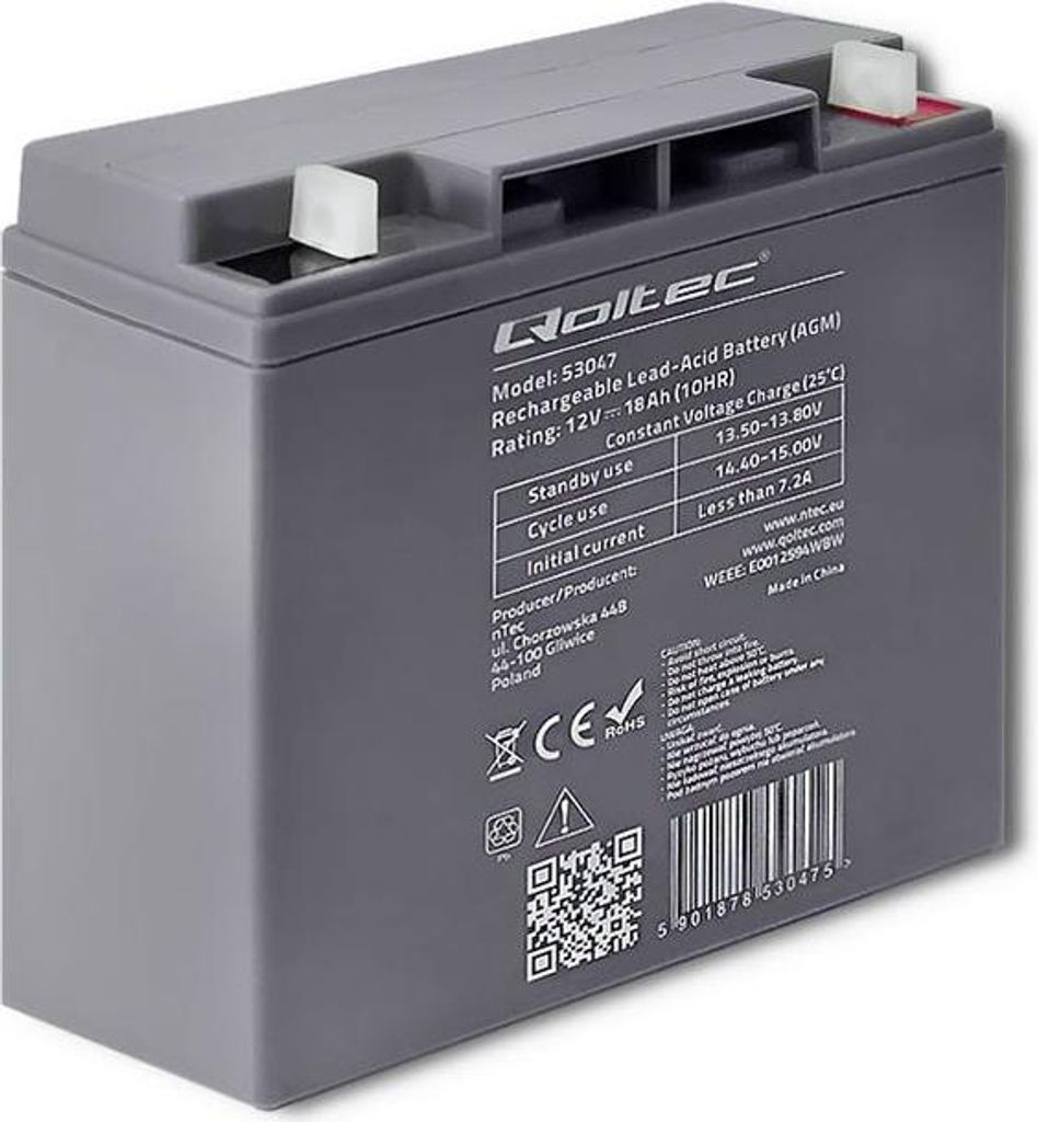 AGM Batterie 12V 18Ah max. 270A