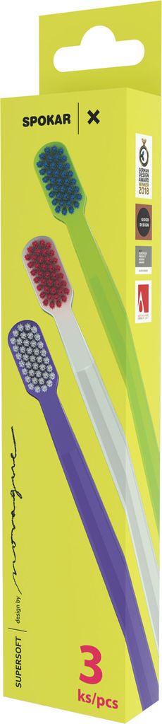 Spokar Soft Toothbrushes - Pack of 3