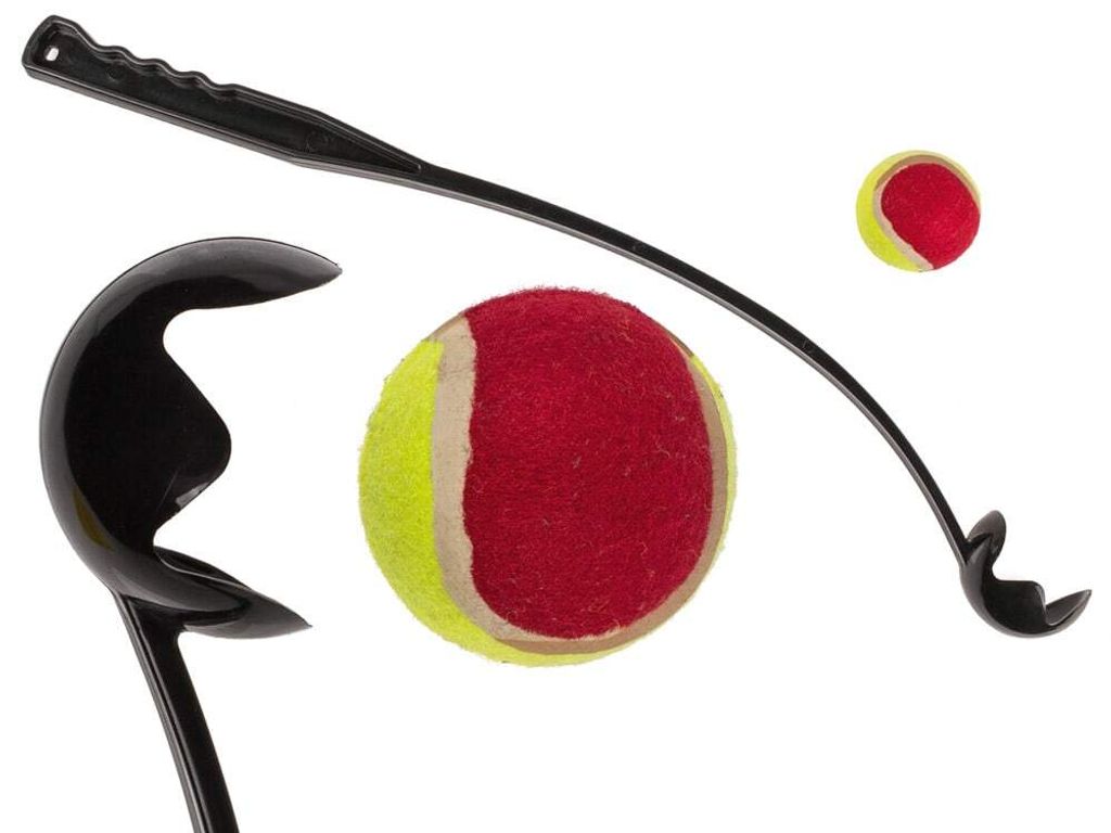 OOTB 63cm Ballwerfer, Ballschleuder für Hunde, Hundespielzeug, Hundeball, Wurfgerät für Hundebälle, Ballwerfer inkl. Tennisball