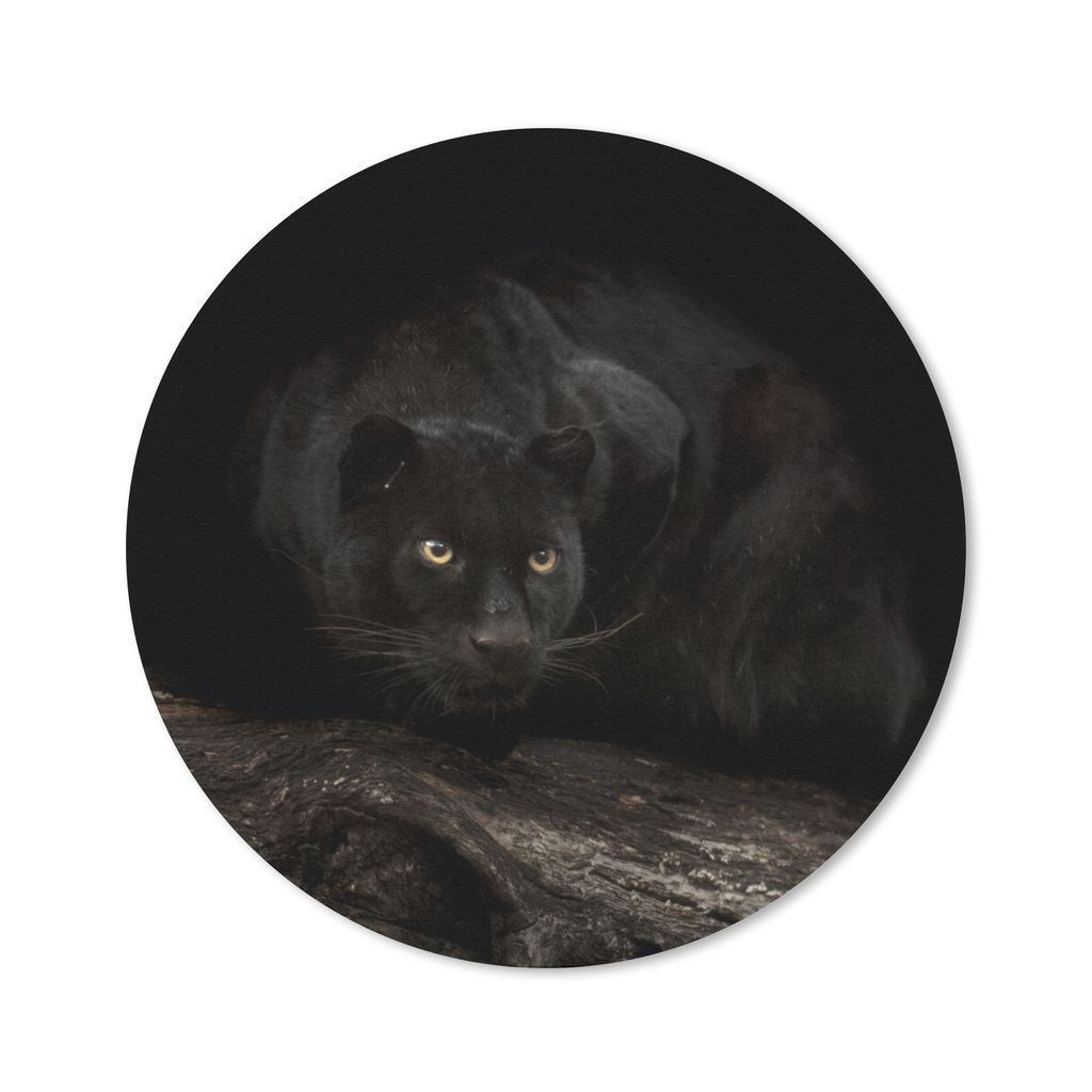 MuchoWow Mauspad Mousepad Panther - Wald - Augen 20x20 cm - Mousepads - Maus Mat - Pad - Mausunterlage - Schreibtischmatte