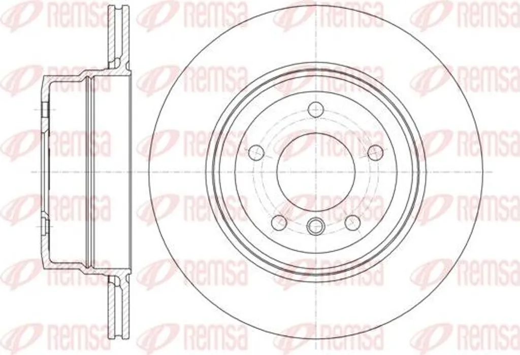 Disque de frein Remsa 61336.10 pour BMW Série 5 E60 E61 OE 34216763345