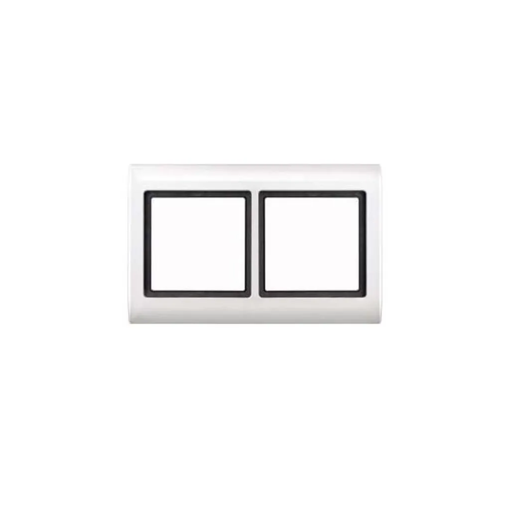 Cadre Double Merten 400219 Aquadesign : Finition Murale Blanc Polaire