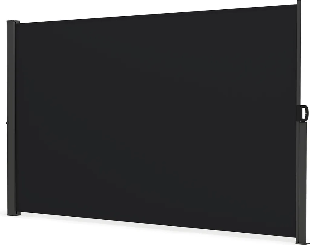 Tenda laterale COSTWAY 180x300 cm, protezione per il giardino estensibile con maniglia laterale, protezione solare e frangivento