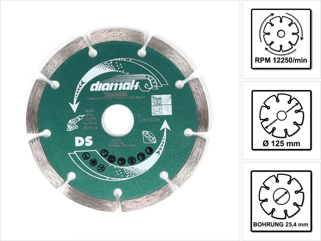 Makita Diamak - Diamantový řezný kotouč - 125 mm Obrázek produktu 
