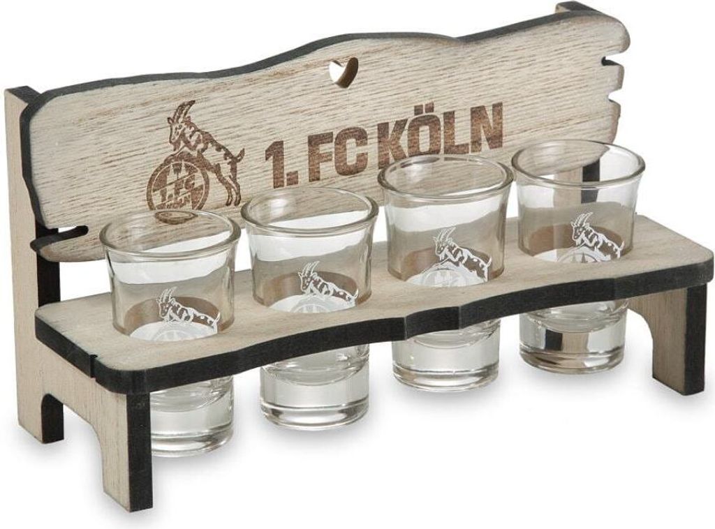 1. FC Köln Schnapsbank "1. FC Köln" m. 4 Gläsern