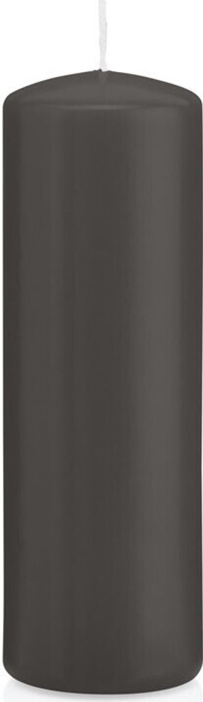 Stumpenkerzen in RAL-Qualität Grau Ø 48 x 150 mm, 24 Stück