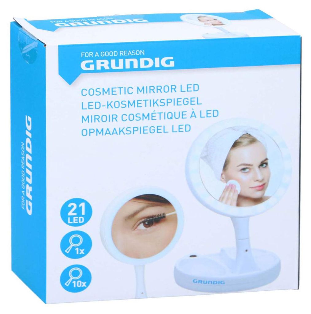 Specchio da trucco Grundig - illuminazione LED - vassoio Immagine del prodotto 