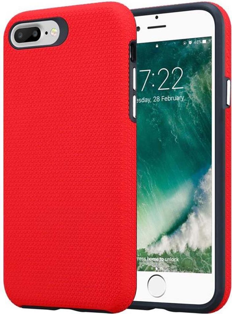 Cadorabo Schutzhülle für Apple iPhone 6 PLUS / 6S PLUS / 7 PLUS / 7S PLUS / 8 PLUS Hülle in Rot Outdoor Etui Hybrid