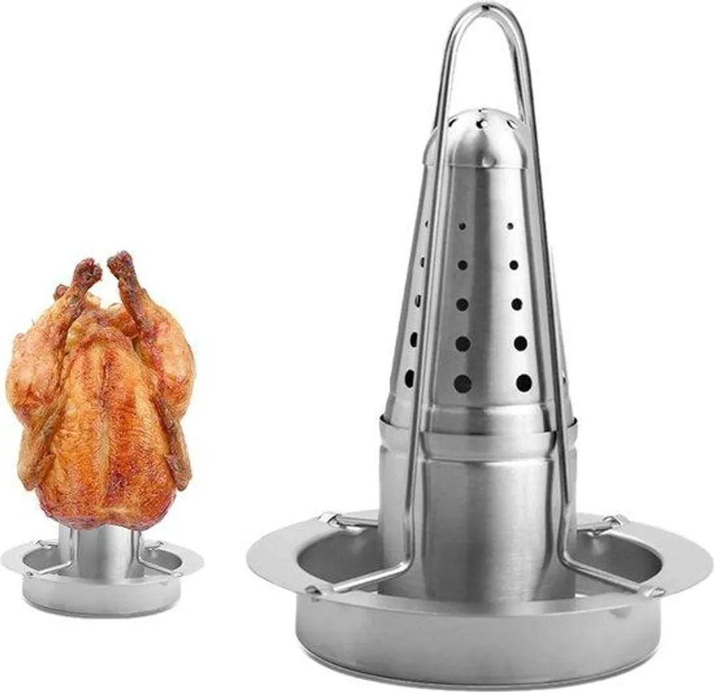 Rôtissoire broche inox anti-dessèchement avec diffuseur de saveur intégré