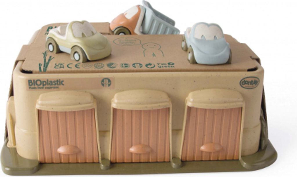 Dantoy Spielzeuggaragen-Set, Biokunststoff, 4-teilig, Produktbild 