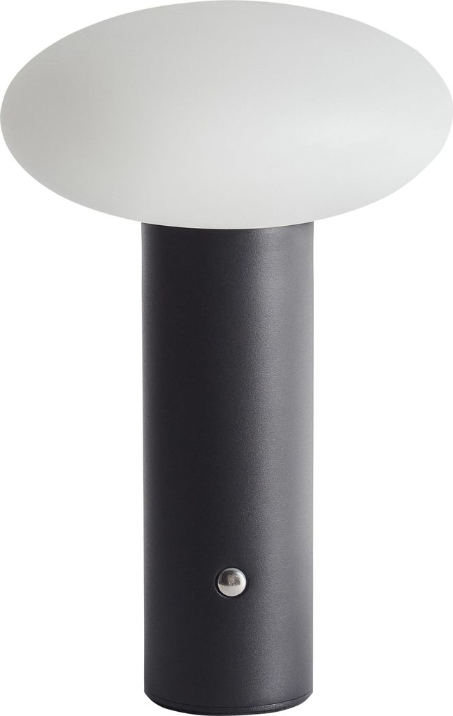 BELIANI Kabellose Tischlampe Schwarz Metall Wiederaufladbar Akku Touch Funktion LED Dimmer Dimmfunktion USB Kabel Tischleuchte Modernes Design