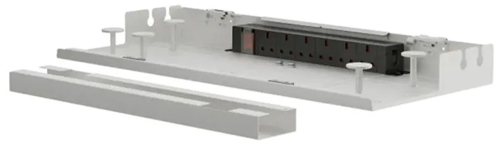 Kit gestion de câbles CMP061W-EU blanc avec multiprise intégrée - Pack 2m