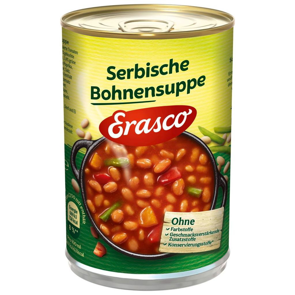 Erasco Srbská fazolová polévka se zelenými fazolkami a Obrázek produktu 