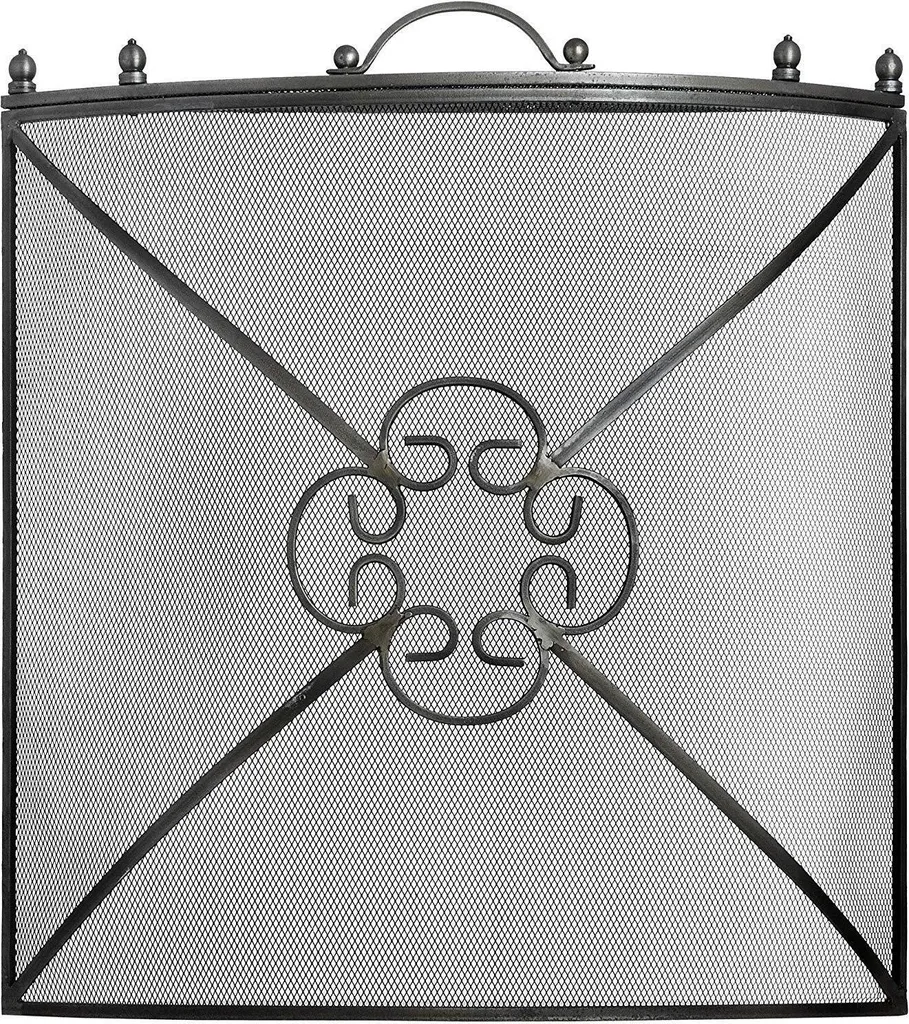 Pare-feu de cheminée anti-étincelles Hill Interiors HI2964 gris métal