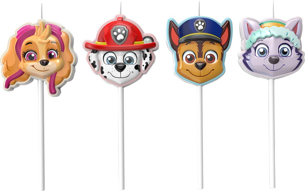 Candele per torte Paw Patrol 4 pezzi Immagine del prodotto 