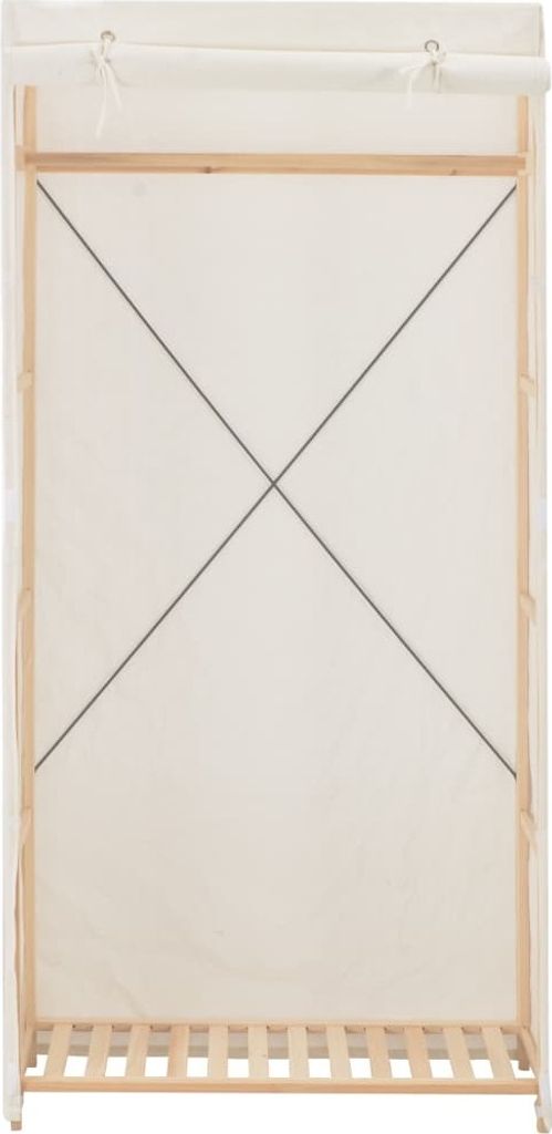Kleiderschrank Weiß 79 x 40 x 170 cm Stoff , Produktbild 2