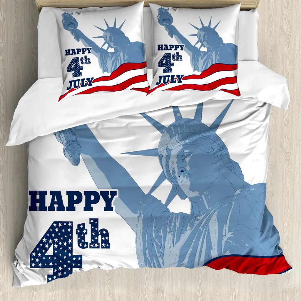 Copripiumino Antiacaro ABAKUHAUS 155x220 Lady Liberty - Sicuro e Colorato