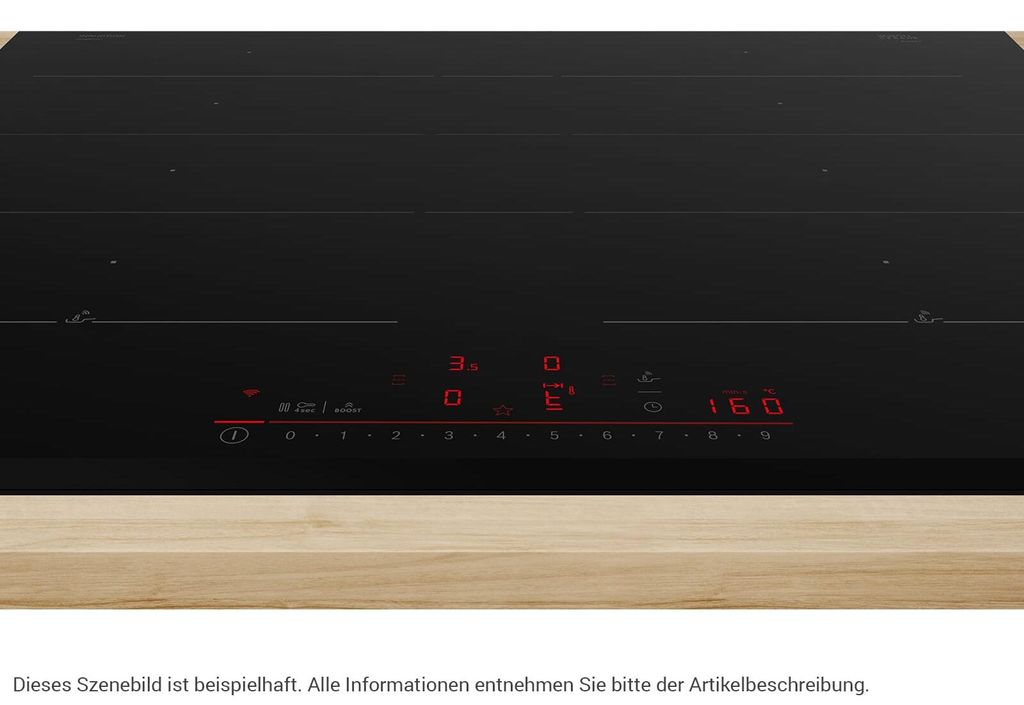 Table de cuisson induction 60cm 4 feux 7400w noir - Bosch - Image du produit 