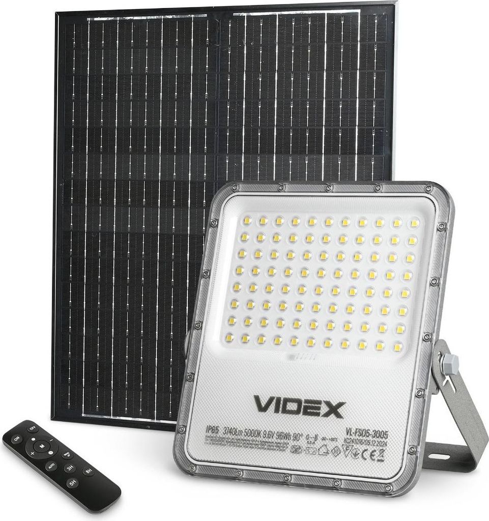 Proiettore solare con telecomando 3740lm=LED 40W 5000K IP65 Immagine del prodotto 