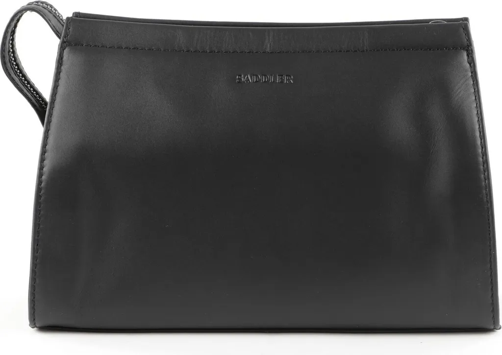 SADDLER Jupiter Washbag en cuir noir - Trousse de toilette luxe homme