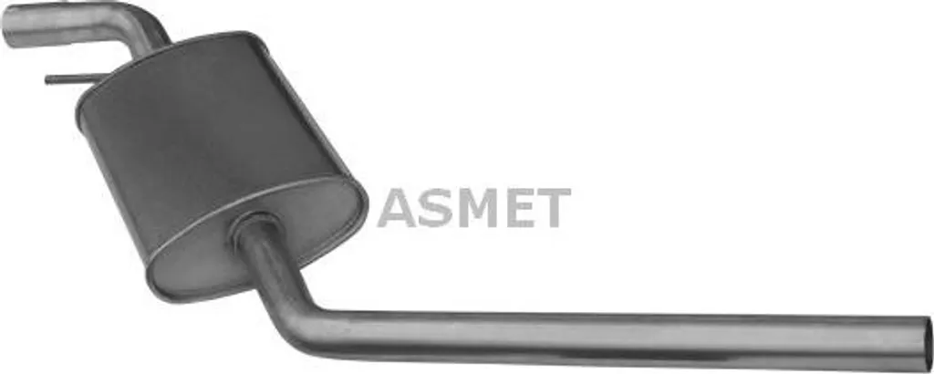 Silencieux central robuste ASMET 4073 compatible VW Transporter T4