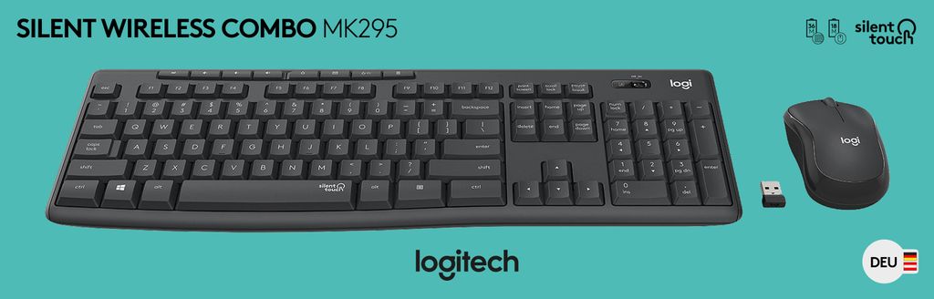 Logitech Clavier/Souris MK295, sans fil, graphite Image du produit 