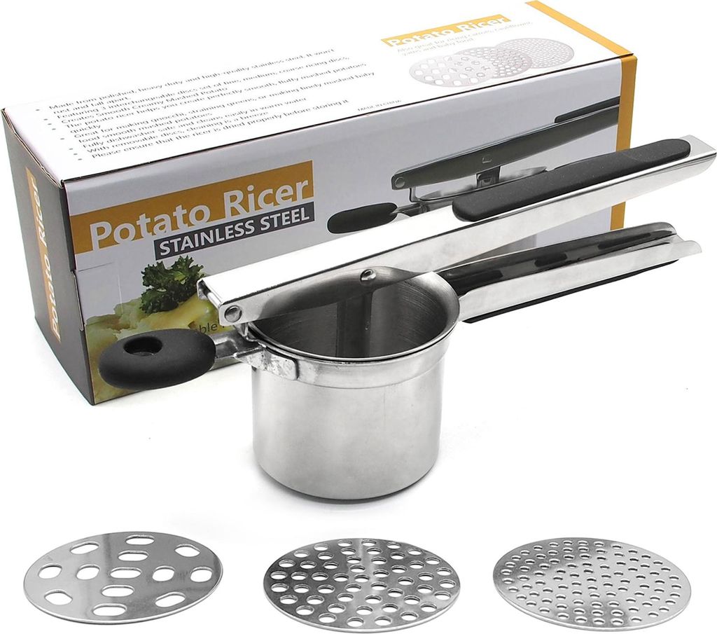 Kartoffelpresse Handpresse Zitrone Orange Wassermelone Kartoffelpresse Edelstahl Obst Gemüse Manuelle Extraktor Brecher Einfache Reinigung Haushal...