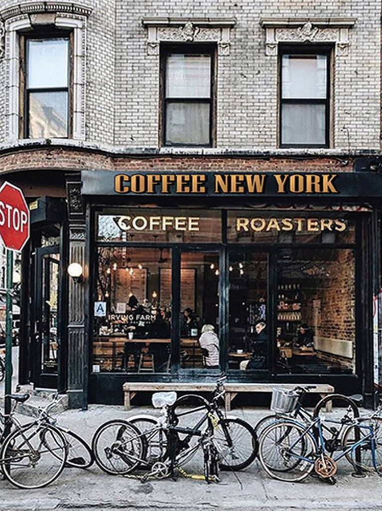 vianmo Holzschild 40x30 cm Coffee new York Kaffee